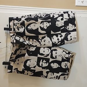 Archival clothing hnpop design-all over checker short pants